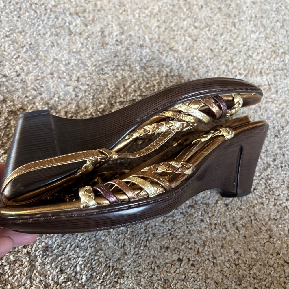 Sofft woven leather slingback sandals - Picture 3 of 9